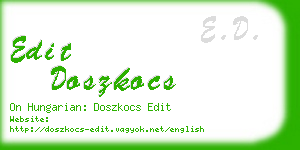 edit doszkocs business card